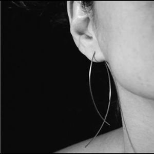 SIlver Fish Hoop Earrings